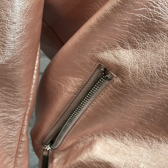 FOREVER 21 Rose Gold Bomber Jacket sz S - Picture 6 of 8